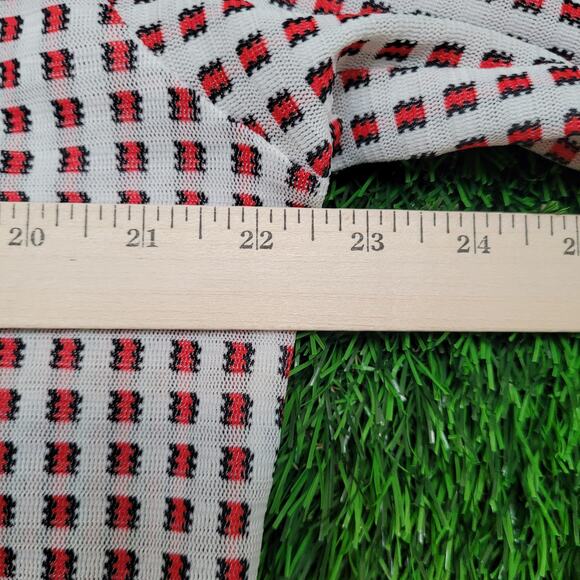 Vintage 70s Campus Dagger Collar Disco Shirt Medium 16 Geometric Print Op Art - Picture 5 of 10